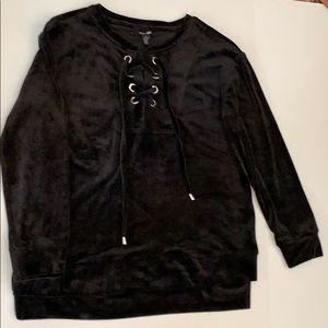 Black velvet tunic